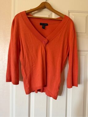 Cable & Gauge Bright Orange Knit Sweater